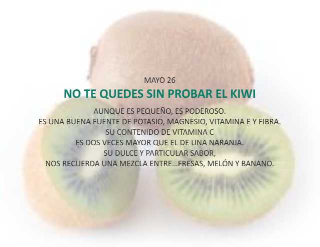 No te quedes sin probar el kiwi